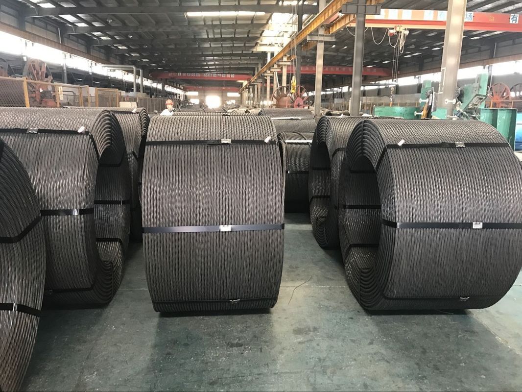 12.5mm , 12.7mm , 15.24mm Uncoated Seven Wire Strand For Prestressed Concrete
